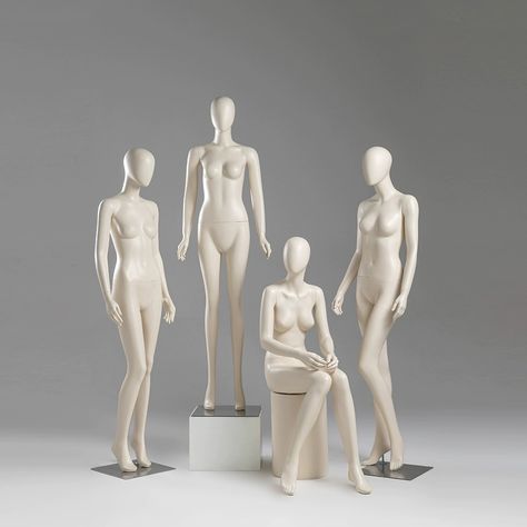 .:Beyond its role as a display prop, the White Full Body Mannequin is also a perfect companion for fashion photography and visual merchandising.

.:This mannequin is specifically designed for sitting poses, making it ideal for creating dynamic and eye-catching displays in your showroom.

.:Its sturdy construction ensures stability and durability, allowing you to experiment with different poses and scenes without worrying about any mishaps. Full Body Mannequin, Store Mannequins, Fashion Mannequin, Fashion Showroom, Display Mannequins, Mannequin Display, Female Mannequin, Different Poses, Display Props