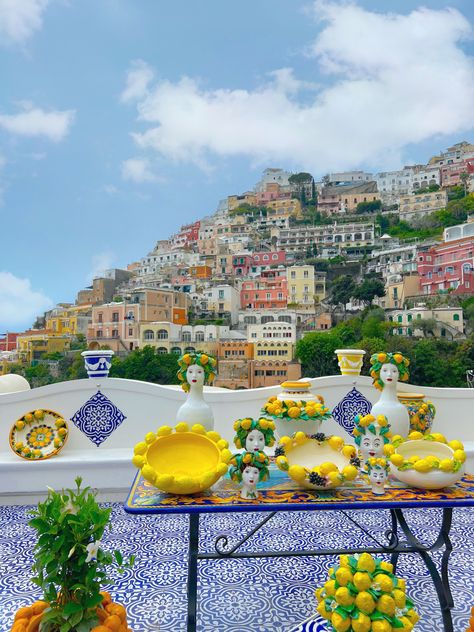 Amalfi Theme, Amalfi Coast Positano, Greece Destinations, Greece Villa, Italy Vibes, Capri Island, Italy House, Colorful Buildings, Mediterranean Summer