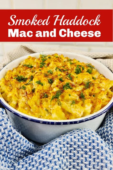 Smoked Haddock Mac and Cheese is perfect comfort food Smoked Cod Recipes Dinners, Haddock Pasta Recipes, Smoked Fish Recipe Dishes, Smoked Cod Recipes, Fish With Pasta, Smoked Haddock Recipes, Baked Haddock Recipes, Scottish Scran, Smoked Fish Recipe