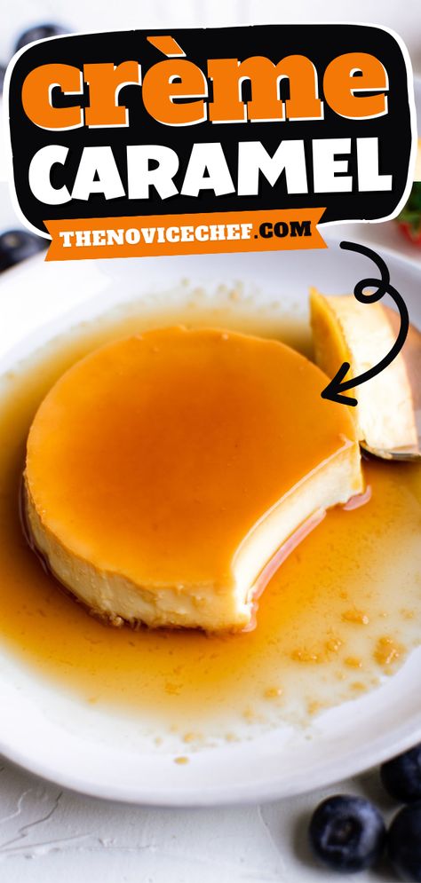 This is quite possibly THE perfect make-ahead dessert for Christmas! Silky smooth vanilla custard is topped with real caramel sauce in this recipe for Classic Crème Caramel. You'll love the indulgent flavor and creamy texture of this timeless recipe! Caramel Creme Brulee, Dessert For Christmas, Pumpkin Flan, Creamy Pudding, Caramel Recipes Sauce, Flan Recipe, Homemade Caramel Sauce, Make Ahead Desserts, Custard Recipes