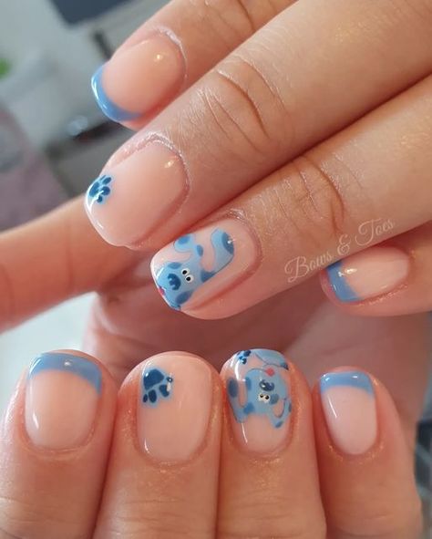 Blues Clues Nail Art, Blue Clues Nails, Blues Clues 3rd Birthday Party, Blues Clues Outfit, Blues Clues Food Ideas, Blue Clues Birthday, Blues Clues Makeup, Blues Clues Baby Shower Ideas, Blues Clues 1st Birthday Party