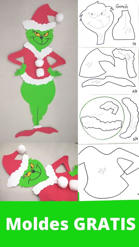 Immagini Grinch, Grinch Crafts, Grinch Decorations, Christmas Classroom Door, Grinch Christmas Party, Whoville Christmas, Grinch Christmas Tree, Grinch Christmas Decorations, Christmas Props