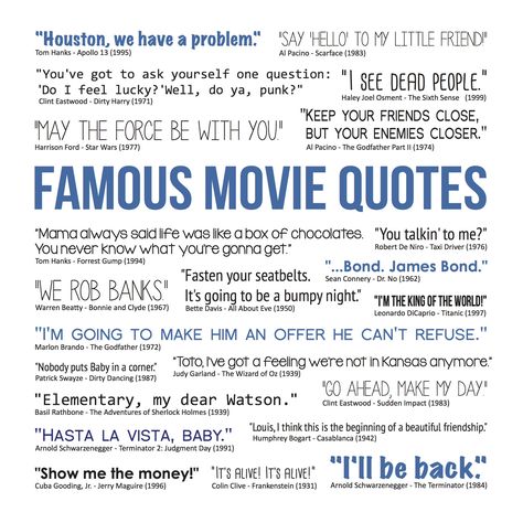 Famous Movie Quotes Life In A Year Movie Quotes, Cool Quotes From Movies, Graduation Movie Quotes, Senior Phrases, Famous Movie Dialogues Hollywood, Graduation Quotes From Movies, Famous Lines From Movies, Movie Dialogues Aesthetic, Iconic Movie Quotes Funny