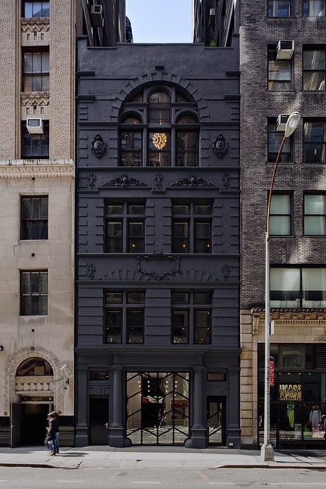 luxuryera: “ Black Ocean Firehouse | Source ”: Black Building, Houses Architecture, Black Houses, Black Ocean, Tall Buildings, Renovation Design, Interior Design Magazine, Architecture Exterior, Beautiful Architecture