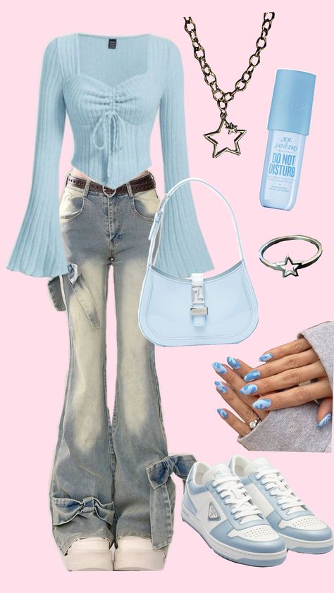 #ootd #outfit #outfitinspo #aesthetic #fyp #shufflefyp #viral #blue #trending #wishlist #selfcareaesthetic #pilatesprincess 2000s Fashion Blue, Blue 2000s Outfit, Blue 2000s Aesthetic, Blue Y2k Outfit, Blue Stuff, 2000s Outfit, Gay Outfit, Space Outfit, Blue Y2k