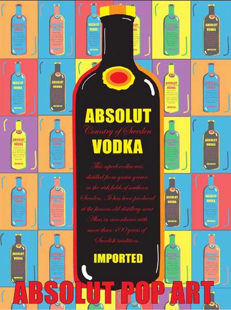 Portfolio by lewronn hamilton at Coroflot.com Pop Art Advertisement, Absolut Vodka Ads, Pop Art Advertising, Beer Bottle Drawing, Pop Ads, Advertising Graphics, Bottle Drawing, Cnc Cutting Design, One Point Perspective