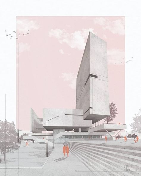 Portfolio D'architecture, Collage Architecture, Architecture Portfolio Design, Romanesque Architecture, Architectural Rendering, Sacred Architecture, Architecture Collage, Desain Lanskap, Architecture Graphics