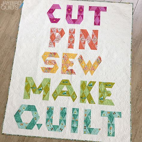 Letter Quilt Blocks, Paper Pieced Alphabet Free Printable, Alphabet Quilt Blocks Free Pattern, Graffiti Quilt, Quilt Letters, Word Quilts, Patchwork Letters, Beginner Quilts, Inspirational Quilts