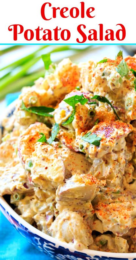 New Orleans Potato Salad, Creole Potato Salad, Cajun Christmas Food, Creole Potato Salad Recipe, Bayou Food, Cajun Potato Salad Recipe, Cajun Potato Salad, Cajun Party, Cajun Potatoes