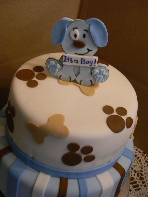 Puppy Baby Shower Theme, Baby Shower Foods, Cake Puppy, Baby Shower Themes For Boys, Puppy Baby Shower, Shower Foods, Baby Shower Girl Diy, Dog Baby Shower, Puppy Baby