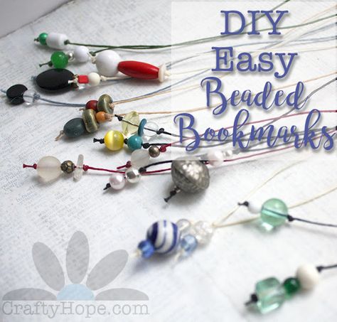 DIY Easy Beaded Bookmarks | CraftyHope Beaded Book Marks Diy, Beaded Bookmarks How To Make, Diy Beaded Bookmarks, Beaded Bookmarks Diy Tutorials, Beaded Bookmarks Diy, Knitted Bookmarks, Beaded Bookmarks Handmade, Bead Bookmarks, Palanca Ideas