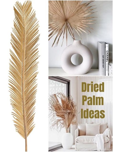 Dried Palms Decor Ideas | Dried Palm Leaves, Fronds & Spears | How to Decorate with Dried Palms Decorating With Palm Fronds, Decorating With Palm Leaves, How To Dry Palm Fronds, Dry Palm Leaves Decor, How To Dry Palm Leaves, Dried Palm Frond Decor, Dried Palm Leaf Decor, Dried Palm Leaves Decor, Palm Frond Decor