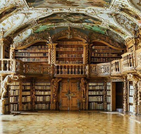 Waldsassen Abbey is the Fairy Tale Library You Need to Visit | Bookstr Asma Kat, Dream Library, Beautiful Library, Old Library, Home Libraries, The Ceiling, Home Library, Book Nooks, Library Books