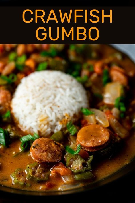 Crawfish Gumbo Recipe, Crawfish Gumbo, Gumbo Recipe Easy, Seafood Gumbo Recipe, Crawfish Recipes, Homemade Cajun Seasoning, Southern Comfort Food, Creole Cooking, Sausage Gumbo