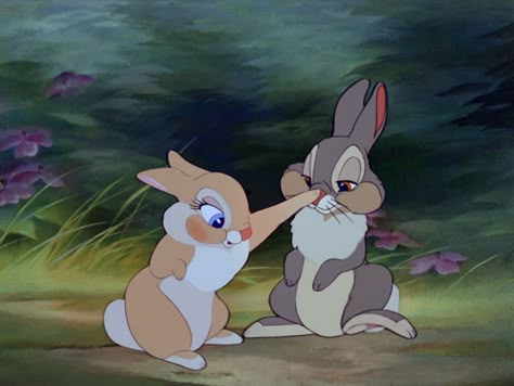 Miss Bunny Bambi, Thumper And Miss Bunny, Xander Hale, Bambi Aesthetic, Miss Bunny, Characters From Movies, Disney Icons, Cute Bunnies, Cartoon Rabbit