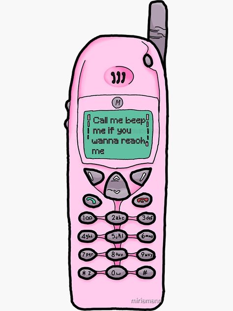 "2000s phone" Sticker by miriamann | Redbubble 2003 Sticker Aesthetic, 2000s Clipart, Early 2000s Stickers, 2000s Stickers Aesthetic, Flip Phone Drawing, 2000s Stickers, 2000s Phone, Trendy Stickers, Y2k Stickers