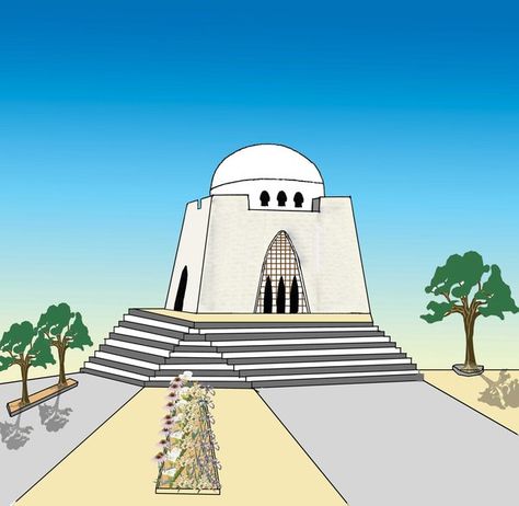 Mazar E Quaid, Youtube Drawing, Mendoza, Drawing Sketches, To Draw, Hello Kitty, Kitty, The Incredibles, Building