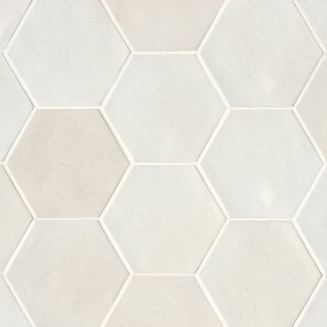 Terracotta Hexagon Tile Floor, Bedrosian Tile, Porcelain Hexagon Tile, Bedrosians Tile, Hexagon Tile, Primary Bathroom, Porcelain Floor, Hexagon Tiles, Bathroom Floor Tiles