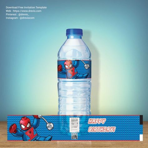 Download Now FREE Lego Spiderman Water Bottle Label Printable Spiderman Water Bottle Labels Free, Spiderman Infinity, Spiderman Water Bottle, Water Bottle Labels Free, Bottle Lables, Water Bottle Label Design, Lego Spiderman, Printable Water Bottle Labels, Bottle Labels Printable