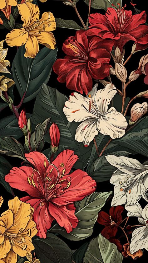 This flower wallpaper captures the essence of a blooming garden, making it a must-have for iPhone and Android users who appreciate nature's artistry. Swipe through your day surrounded by floral finesse! 🌹🌿 #PastelWallpaper #FlowerArt #SmartphoneStyle Vintage Flower Garden Aesthetic, Over The Garden Wall Aesthetic Wallpaper, Plant Art Wallpaper, Aesthetic Floral Background, Floral Print Aesthetic, Cute Vintage Aesthetic, Crisantemo Tattoo, Vintage Floral Backgrounds, Acrylic Art Projects