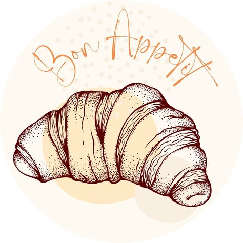 Templates Circle Croissant, Canva Templates, Brown Beige, Hand Drawn, How To Draw Hands, Dessert, Canvas