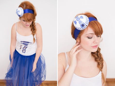 Use this tutorial to DIY an R2D2 costume for Halloween. R2d2 Costume, Disney Cosplay Ideas, Star Wars Costumes Diy, Geek Costume, Disfraz Star Wars, New Braided Hairstyles, Star Wars Halloween, Star Wars Diy, Star Wars R2d2