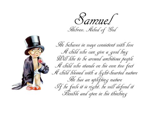 Samuel Name Keepsake Print Samuel Meaning, Samuel Name, Meaning Name, Best Hug, Scripture Print, Family Keepsakes, Love My Boys, First Names, Meant To Be