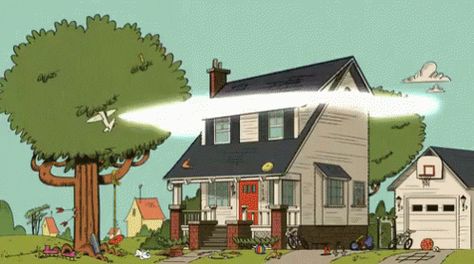 Roof Explosion GIF - LoudHouse LoudHouseGifs Nickelodeon - Discover & Share GIFs Clyde Mcbride, Cartoon Houses, Puzzle And Dragons, Quiet House, Lincoln Loud, House Cartoon, Bg Design, Cartoon House, Loud House Characters