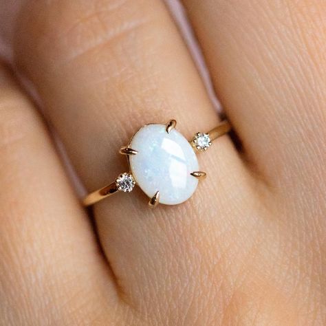 Gem Stone Ring, Australian Opal Ring, Timeless Engagement Ring, Local Eclectic, Gold Flower Ring, Leaf Engagement Ring, Flower Engagement Ring, Morganite Engagement, Morganite Engagement Ring