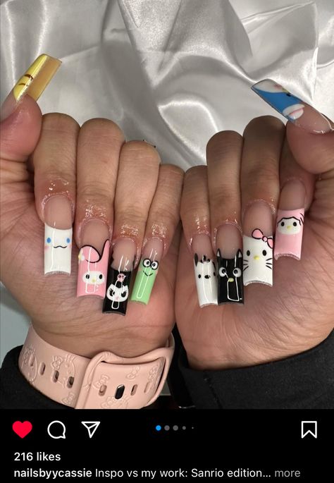 Extra Nails, Character Nails, 18th Bday, Simple Nail, Dope Nails, Easy Nail Art, Nails On Fleek, Pretty Nails, Nail Ideas