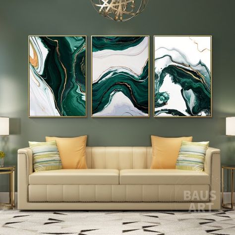 Ocean Prints, Texture Wall, Prints Abstract, Green Texture, Watercolor Ocean, Set Of 3 Prints, 3 Piece Wall Art, Ocean Print, Artwork Pictures