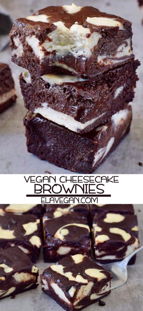 Brownies Cheesecake, Biscotti Cheesecake, Cheesecake Vegan, Cheesecake Brownie, Vegan Cheesecake, Desserts Vegan, Cheesecake Brownies, Easy Cheesecake, No Dairy Recipes