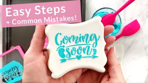 Cookie Stencils Royal Icing, Diy Icing, Easy Icing Recipe, Easy Royal Icing Recipe, Flood Icing, Cookie Countess, Perfect Cookies, Sugar Cookie Icing, Icing Tips