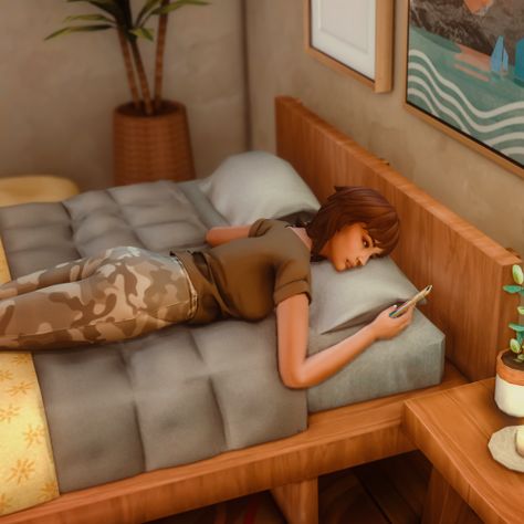 Sims 4 Emotions Poses, Sims 4 Nap Override, Sims 4 Sleeping Poses, Sims 4 Bed Poses, Sims People, Bed Poses, Blender Scene, Sleeping Pose, Sims 4 Beds