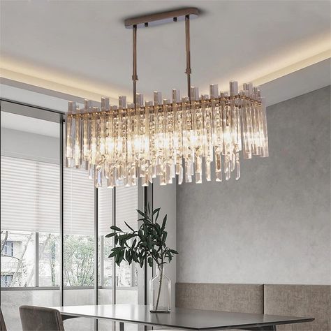 modern crystal chandelier for living room modern crystal chandelier for dining room windfall crystal lighting Dinning Room Chandelier Modern, Rectangle Chandelier Dining Room, Dining Room Chandelier Ideas, Chandelier Dining Room Crystal, Gold Chandeliers Dining Room, Dining Lights, Crystal Chandelier Dining Room, Crystal Chandeliers For Living Room, Chandelier Ideas