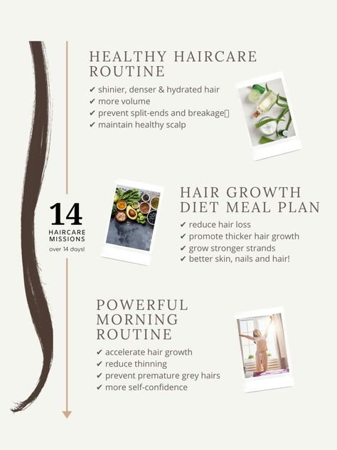 14-Day Haircare Challenge Hair Growth Diet, Premature Grey Hair, Growth Challenge, Scalp Hair Growth, Accelerate Hair Growth, Hair Growth Challenge, Thick Hair Growth, Self Care Challenge, Hair Challenge