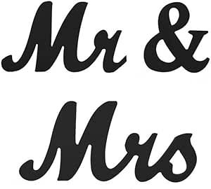 Mr and Mrs Sign Wedding Sweetheart Table Decorations,Mr and Mrs Letters Decorative Letters for Wedding Photo Props Party Banner Decoration，Wedding Shower Gift (Black) Sweetheart Table Decorations, Wedding Sweetheart Table Decor, Wedding Sweetheart Table, Mr And Mrs Sign, Cupcake Table, Mister And Misses, Sweetheart Table Decor, Sweetheart Table Wedding, Stencils Printables