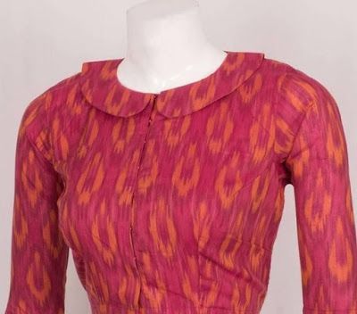 Kurtis Neckline, Blouse Sleeves Design Latest, Blouse Front Neck Designs, Neck Designs For Blouse, Blouse Front Neck, Front Neck Designs, Blouse Sleeves Design, Kalamkari Blouse Designs, Designs Blouse