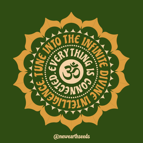 Boho Spiritual, Universe, Typography, Green