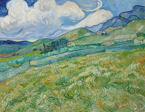 Vincent van Gogh | Landscape from Saint-Rémy | The Metropolitan Museum of Art Van Gogh Landscapes, Vincent Willem Van Gogh, Vincent Van Gogh Paintings, Arte Van Gogh, Van Gogh Paintings, Van Gogh Art, Unframed Wall Art, Oil Painting Reproductions, Post Impressionists