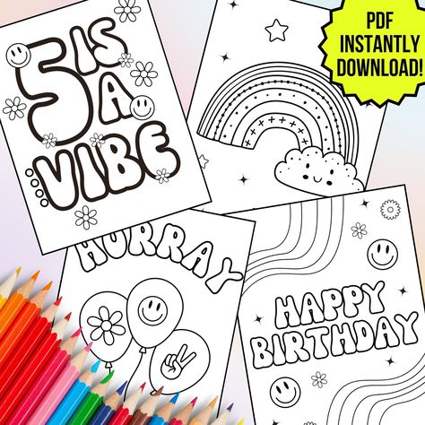 "Five Is A Vibe Birthday Theme PDF Digital Download  (4) Instant Download pages Size: 8.5\" X 11\" (Most Standard Printer Sizes)" 7 Is A Vibe Birthday, 5th Birthday Themes Girl, Girls 5th Birthday Themes, 5 Year Birthday Party Ideas Girl, Six Is A Vibe Birthday, Fifth Birthday Party Ideas Girl, Girl 5th Birthday Party Themes, High 5 Birthday Party Theme, 5th Birthday Themes