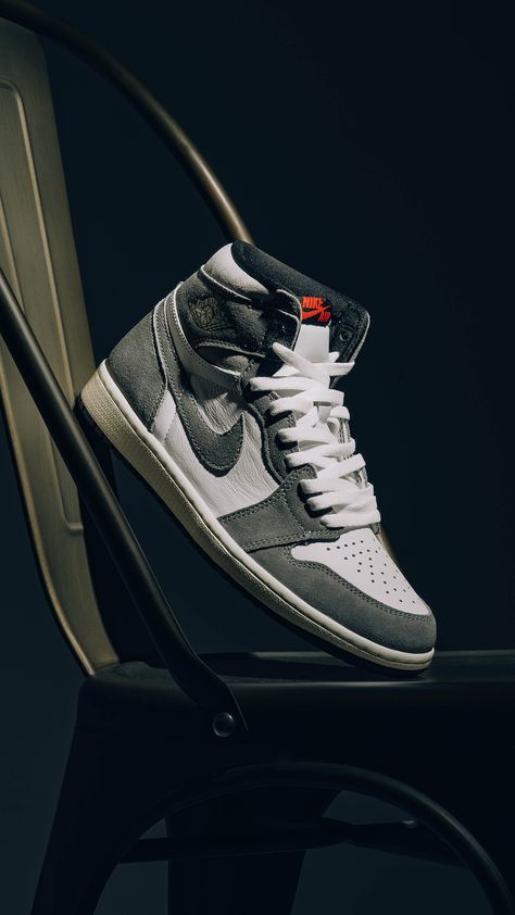 Air Jordan 1 Retro High Og Grey, Air Jordan 1 Washed Black, Jordan 1 Washed Black, Sneaker Photography, Shoes Fashion Photography, Sneaker Posters, Air Jordans Women, Jordan Ones, Design Presentation