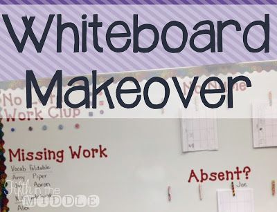 Command strips and your Silhouette can turn your walls and whiteboards into an organized area. High School White Board Organization, Classroom Whiteboard Organization, Whiteboard Organization, Missing Work, Classroom Organisation, Command Strips, Junior High, New School Year, 5th Grades