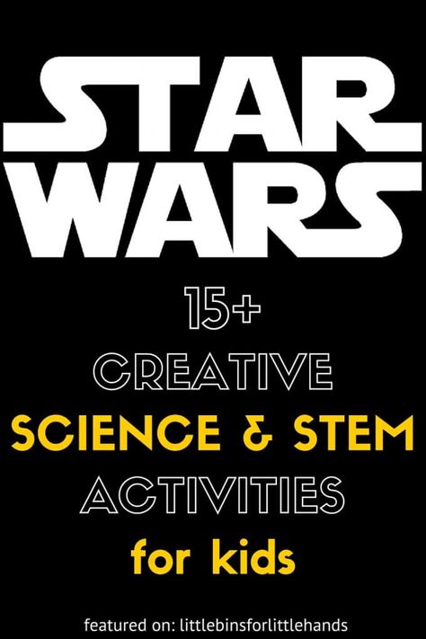 Star Wars Stem Activities, Kids Ideas Activities, Stem Ideas For Kids, Star Wars Science, Steam Night, Star Wars Activities, Star Wars Classroom, Stem Activities For Kids, Science Camp