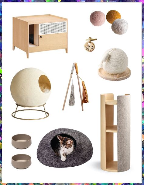 Looking for the purr-fect cat accessories? Look no further! Discover 9 amazing ideas and tips for cat lovers. From stylish collars to cozy beds, we've got everything you need to pamper your feline friend. Explore our collection now and make your cat the envy of the neighborhood! Cat Essentials Aesthetic, Aesthetic Cat Furniture, Aesthetic Cat Supplies, Aesthetic Cat Toys, Aesthetic Cat Accessories, Cat Toys Aesthetic, Cat Necessities, Dt Coursework, Cat Accessories Diy