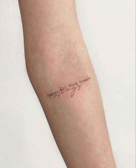 Until The Very End Tattoo, After All This Time Always Tattoo, Thankful Printable, Leg Sleeve Tattoos, Always Tattoo, Harry Tattoos, Circle Tattoos, Small Pretty Tattoos, Best Tattoos For Women