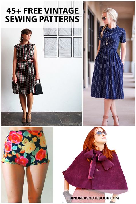 30+ Elegant Image of Pattern Design Sewing Dresses Pattern Design Sewing Dresses 45 Free Vintage Sewing Patterns  #design #dresses #pattern #sewing  #sewingpatternproject Free Vintage Sewing Patterns, Vintage Sewing Patterns Free, Sewing Patterns Free Women, Trendy Sewing Patterns, Sew Ins, Trendy Sewing, Diy Vetement, Costura Diy, Patterns Sewing