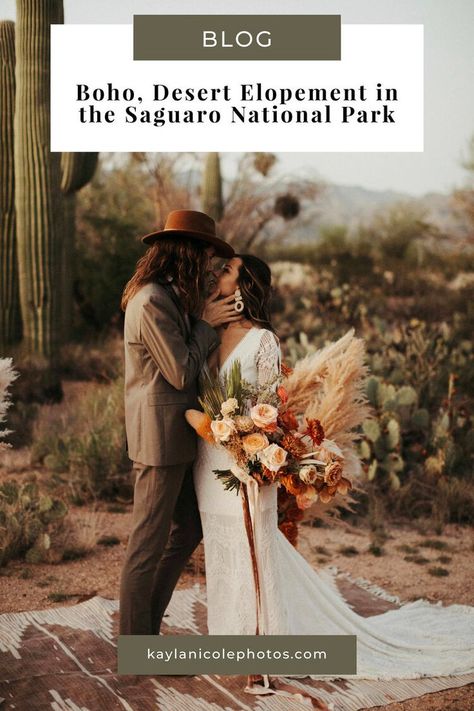 Boho, Desert Elopement in the Saguaro National Park || Tucson, AZ — Kayla Nicole Photography - Florida Wedding Photographer Floral Pillars, Desert Weddings, Candlelit Table, Tucson Wedding, Saguaro National Park, Boho Desert, Table For Two, Desert Elopement, Desert Fashion