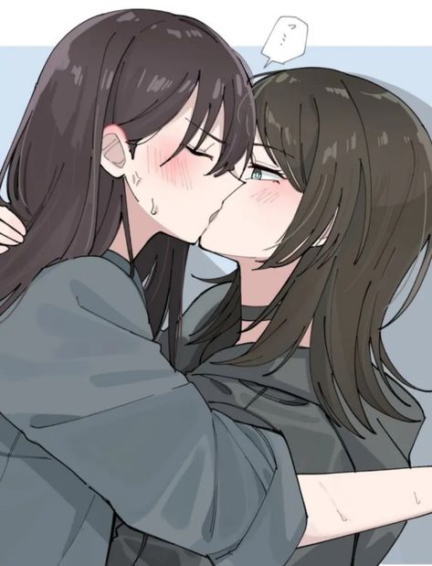 Lesbian Sketching Anime, Gl Fanart Spicy, Japanese Gl, Wholesome Yuri, Lesbian Anime Character Pfp, Lesbian Anime Wallpapers For Iphone, Bloom Into You Fanart, Yuri Fanart, Anime Kiss Reference