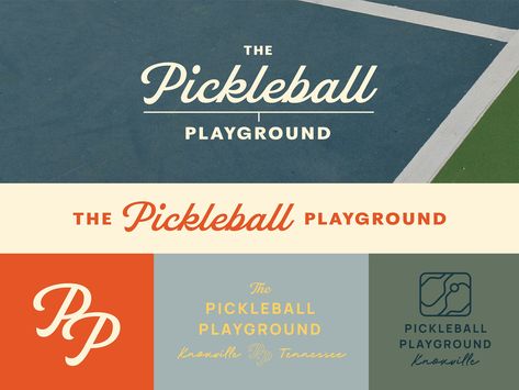 Pickleball Playground Branding by Christina Gilcrist on Dribbble Pickleball Club Logos, Pickleball Graphic Design, Sports Club Branding, Pickleball Logo Design, Pickleball Branding, Playground Logo, Pickleball Design, Creative Business Logo, Sports Branding